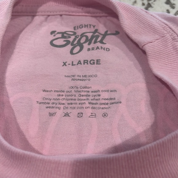 Gently worn Eighty Eight Brand Pink Tee XL - Picture 4 of 4